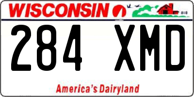 WI license plate 284XMD