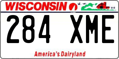 WI license plate 284XME