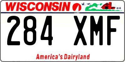 WI license plate 284XMF