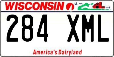 WI license plate 284XML