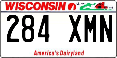 WI license plate 284XMN