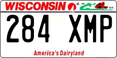 WI license plate 284XMP