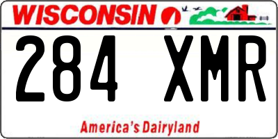 WI license plate 284XMR