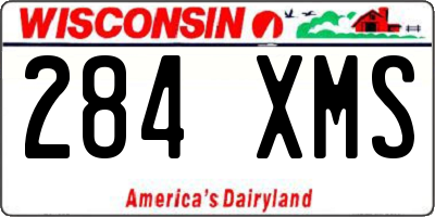WI license plate 284XMS