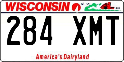 WI license plate 284XMT