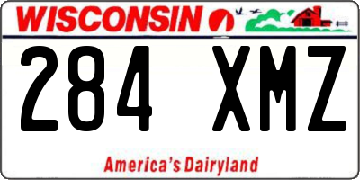 WI license plate 284XMZ