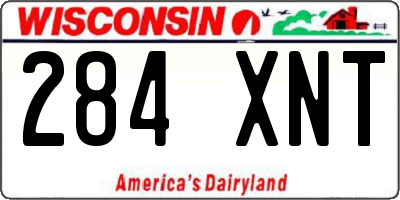 WI license plate 284XNT