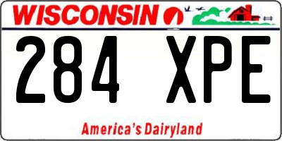 WI license plate 284XPE