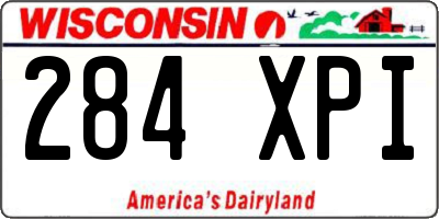 WI license plate 284XPI
