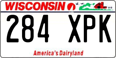 WI license plate 284XPK