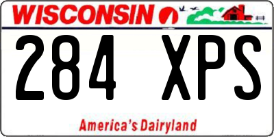 WI license plate 284XPS