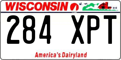 WI license plate 284XPT