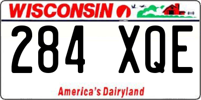 WI license plate 284XQE