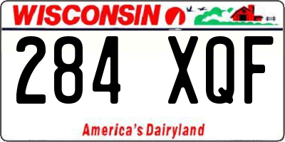 WI license plate 284XQF