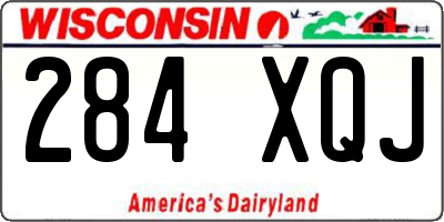 WI license plate 284XQJ