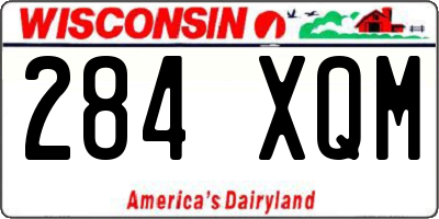 WI license plate 284XQM