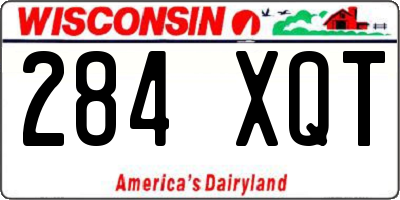 WI license plate 284XQT