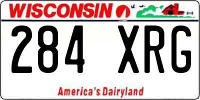WI license plate 284XRG
