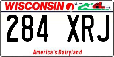 WI license plate 284XRJ