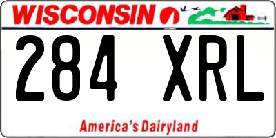 WI license plate 284XRL