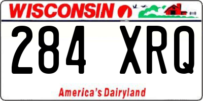 WI license plate 284XRQ