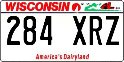 WI license plate 284XRZ