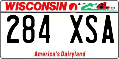 WI license plate 284XSA