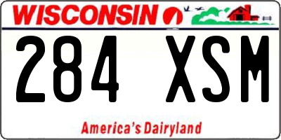 WI license plate 284XSM