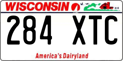 WI license plate 284XTC