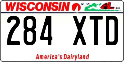 WI license plate 284XTD