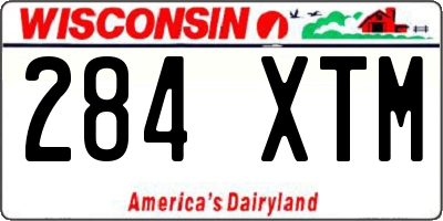 WI license plate 284XTM