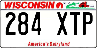 WI license plate 284XTP
