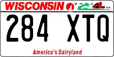 WI license plate 284XTQ