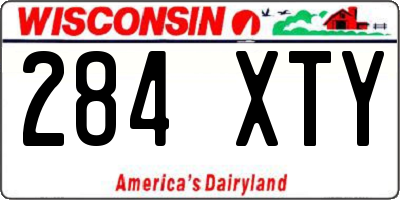 WI license plate 284XTY