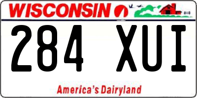 WI license plate 284XUI