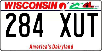 WI license plate 284XUT