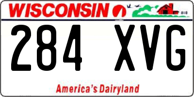 WI license plate 284XVG