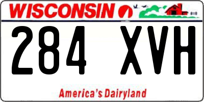 WI license plate 284XVH