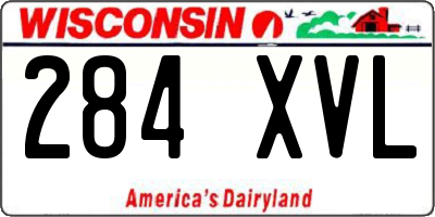 WI license plate 284XVL