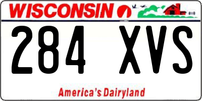 WI license plate 284XVS