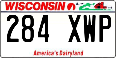 WI license plate 284XWP