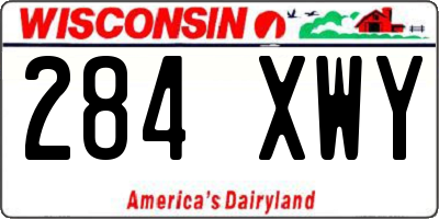 WI license plate 284XWY