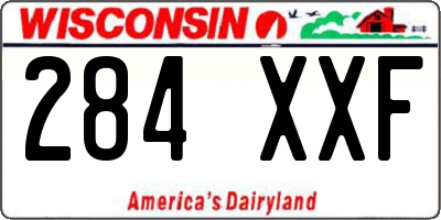 WI license plate 284XXF