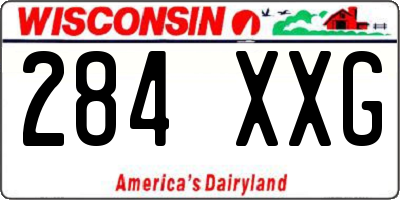 WI license plate 284XXG