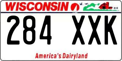 WI license plate 284XXK