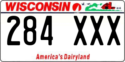 WI license plate 284XXX