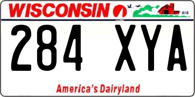 WI license plate 284XYA