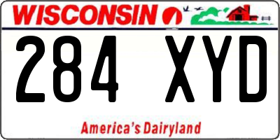 WI license plate 284XYD
