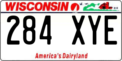 WI license plate 284XYE