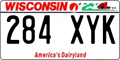 WI license plate 284XYK